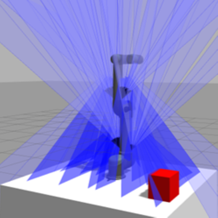 Robot in simulation.